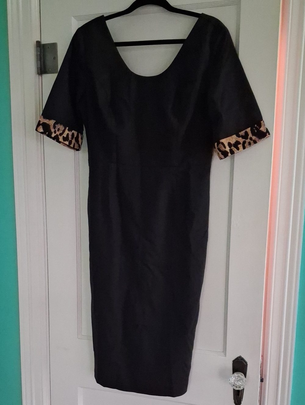 Collectif Black & Leopard Dress